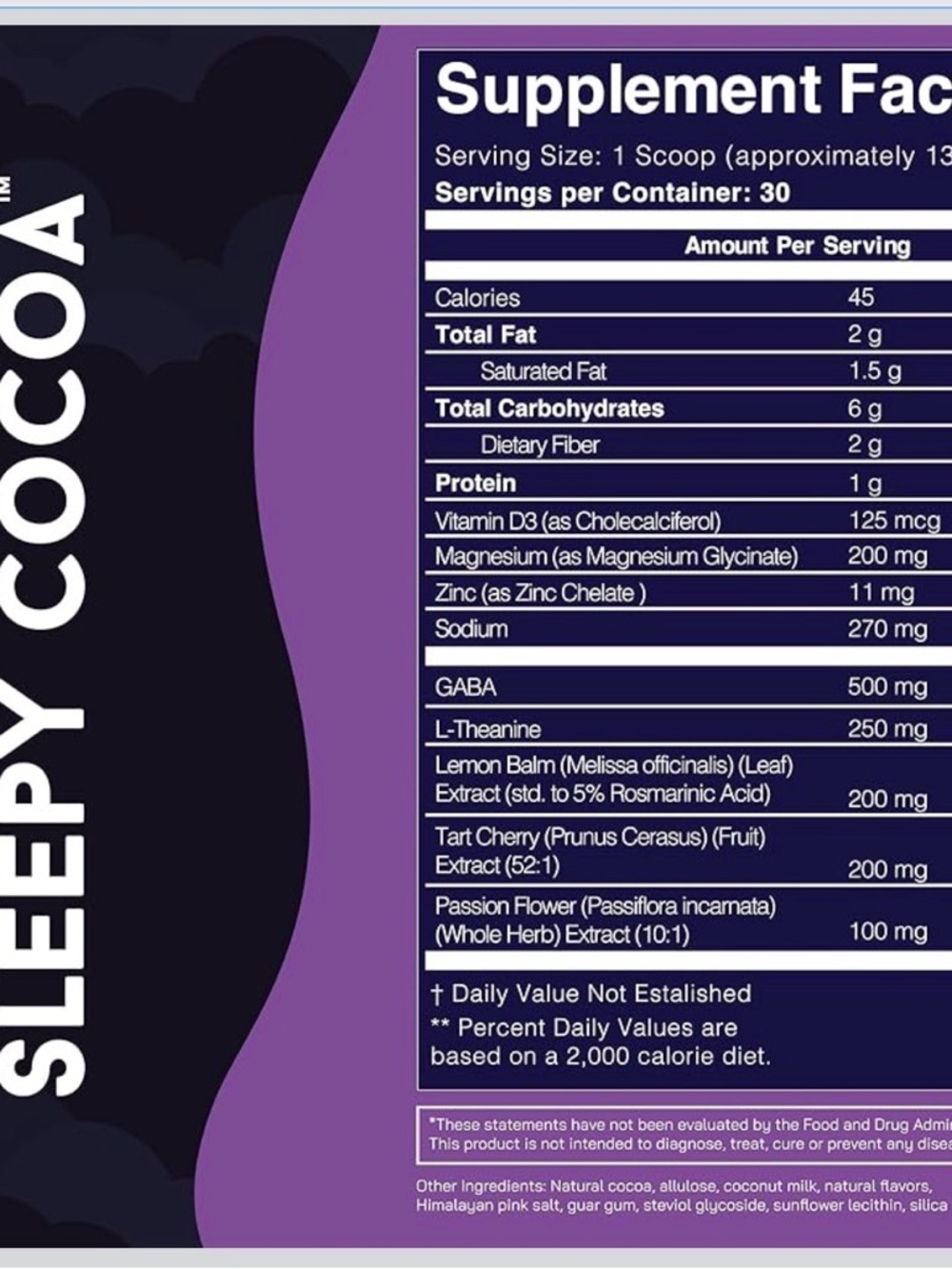 Sugar-Free Vegan Stress Relief Cocoa - Purple - Picture 2 of 7